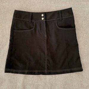 ADIDAS black skort with white stitching